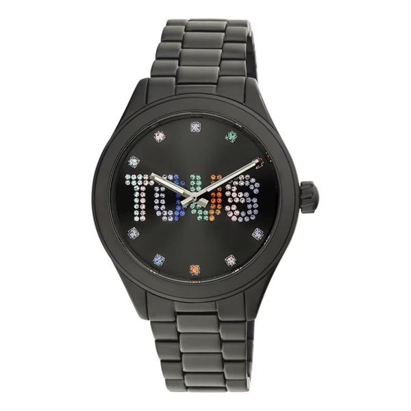 Reloj analógico con brazalete de acero IP negro y cristales T-Logo - Imagen 2