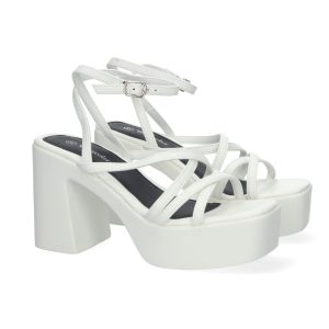 Sandalias plataforma cruzadas blancas