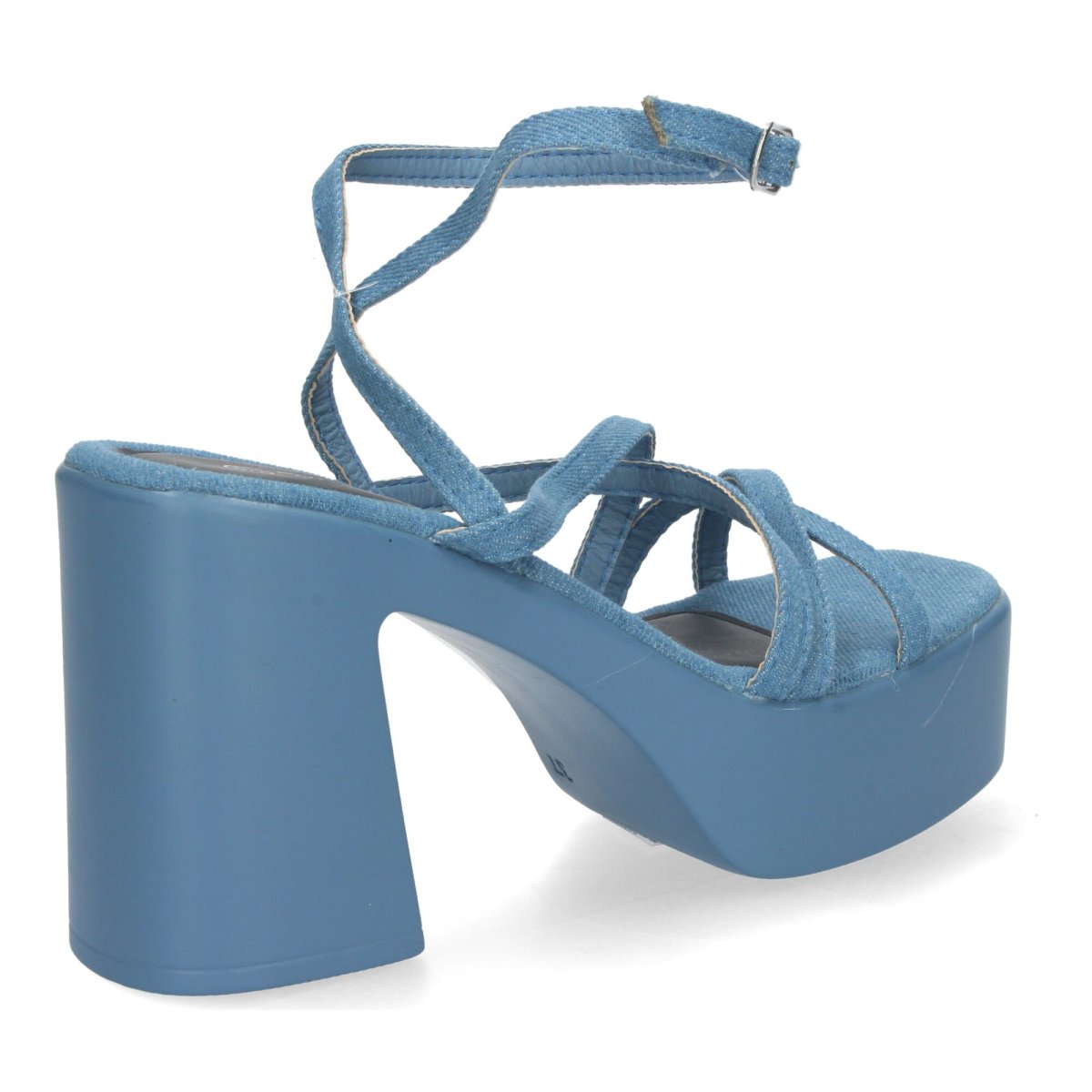 Sandalias Plataforma Azul Tiras Cruzadas - Imagen 5