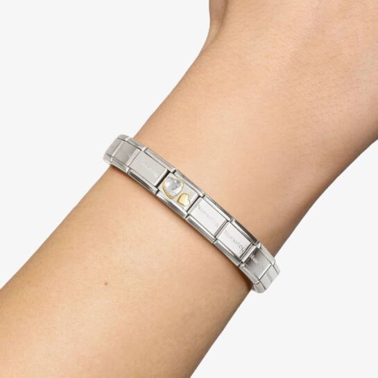 Link Composable Classic Corazones Cubic Zirconia blanco - Imagen 3