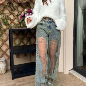 Pantalón trasparencias