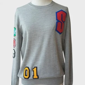 Stella McCartney jersey de lana fina con parches de colores Talla S-M