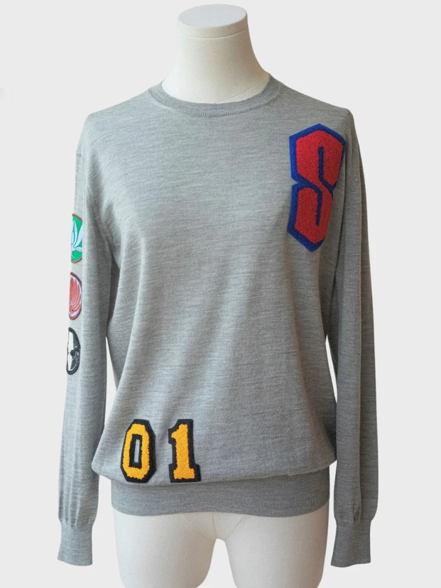 Stella McCartney jersey de lana fina con parches de colores Talla S-M