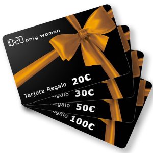 Tarjeta regalo naranja lazo decorativo