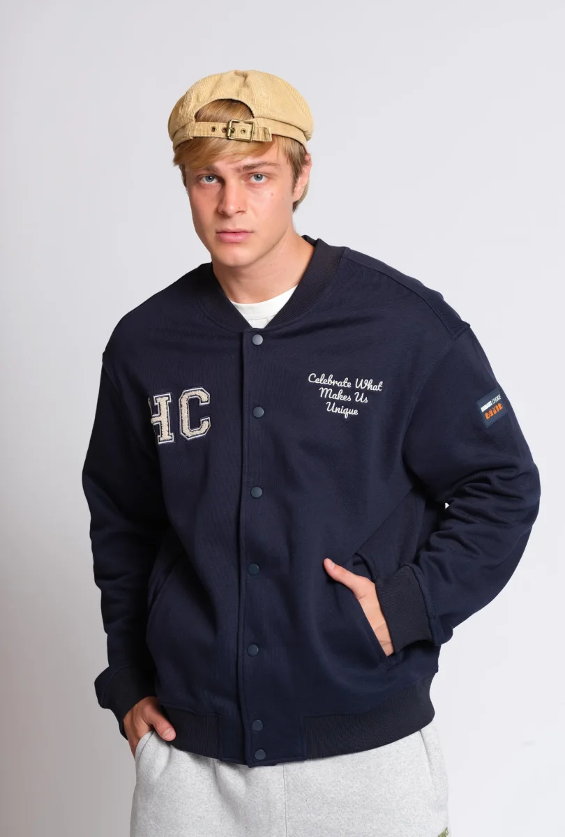 Midnight Blue Varsity Jacket - Imagen 4