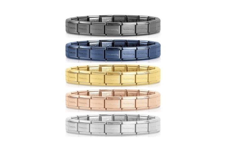 LINK COMPOSABLE CLASSIC HOJA ORO ROSA Y ZIRCONIA - Imagen 3