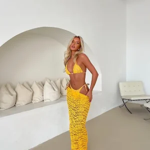 Falda crochet daisy