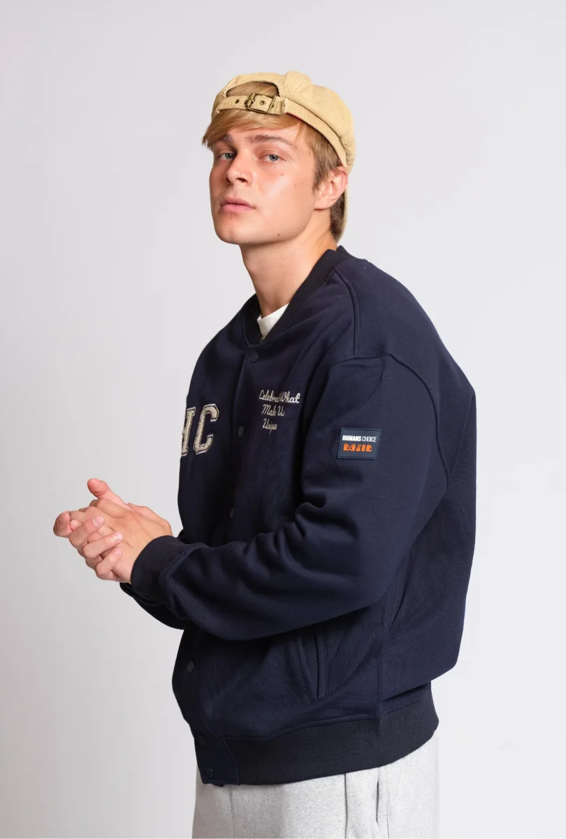 Midnight Blue Varsity Jacket - Imagen 3