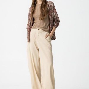 Pantalón Beige Cintura Alta Tiffosi