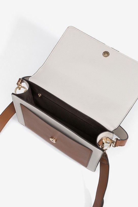 Bolso bandolera crema perforado Vilanova - Imagen 5