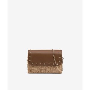 Bolso bandolera mediano de rafia Tiffosi