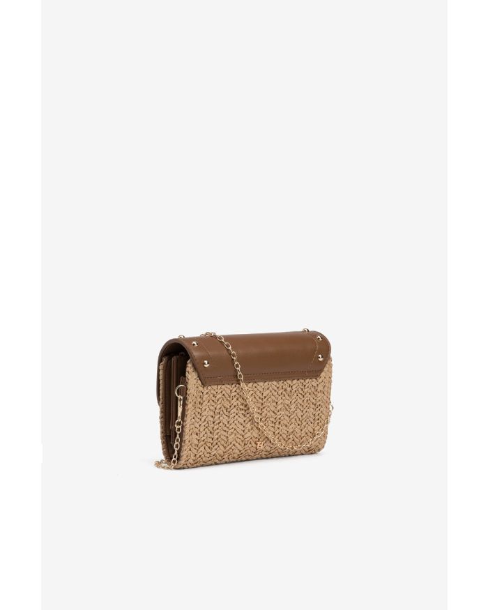 Bolso bandolera mediano de rafia Tiffosi - Imagen 5