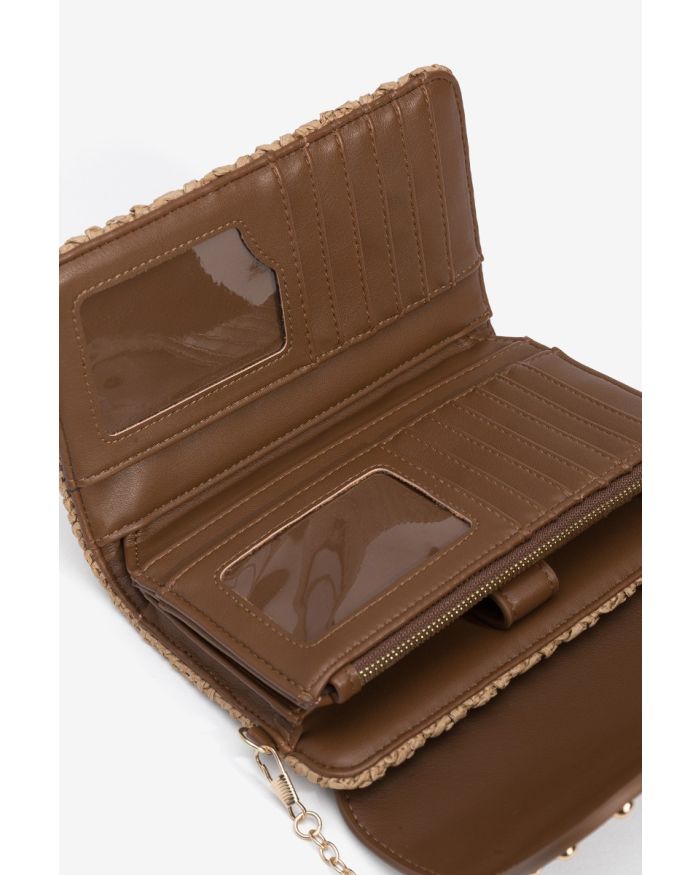 Bolso bandolera mediano de rafia Tiffosi - Imagen 3