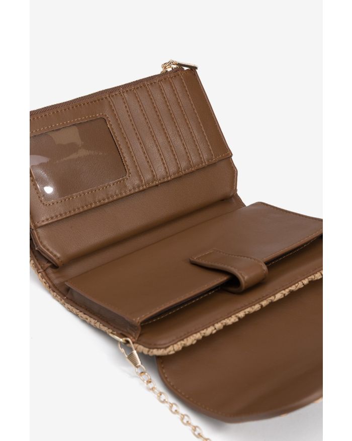 Bolso bandolera mediano de rafia Tiffosi - Imagen 4