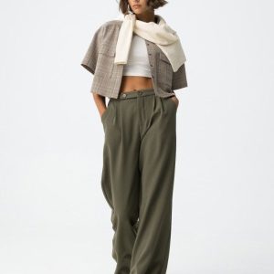 Pantalón ancho verde Tiffosi