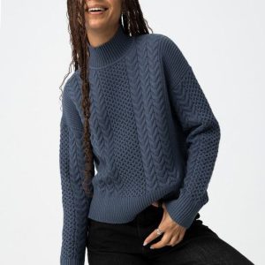 Jersey de punto trenzado azul Tiffosi