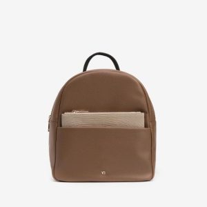 Mochila efecto piel camel Vilanova