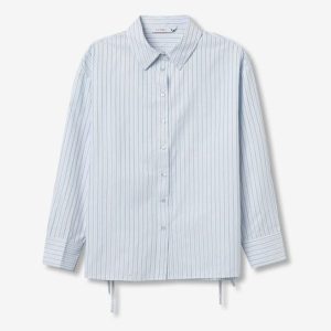 Camisa de rayas azul con manga larga Tiffosi