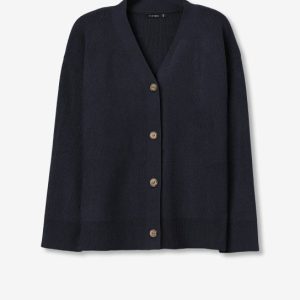 Cárdigan oversize azul marino Tiffosi