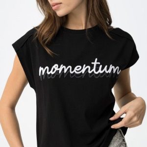 Camiseta de manga corta negra Tiffosi
