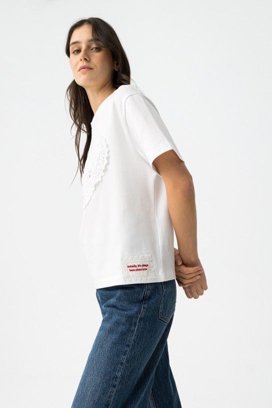 Camiseta de manga corta con estampado de corazón Tiffosi - Imagen 4