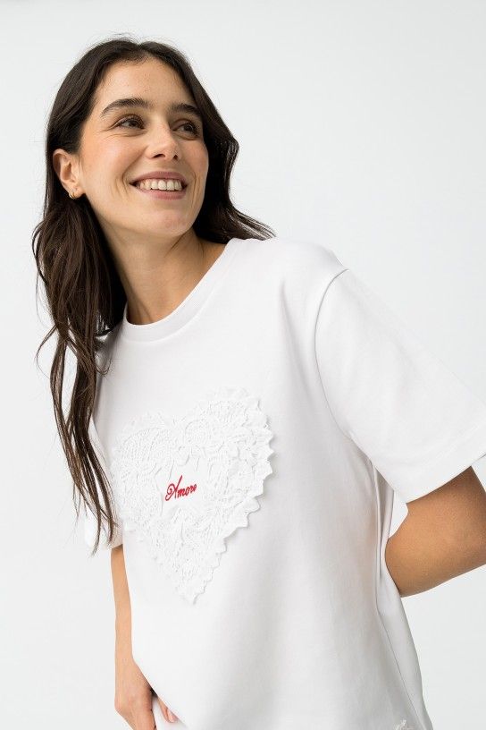 Camiseta de manga corta con estampado de corazón Tiffosi - Imagen 6
