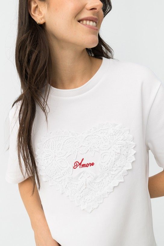 Camiseta de manga corta con estampado de corazón Tiffosi - Imagen 7