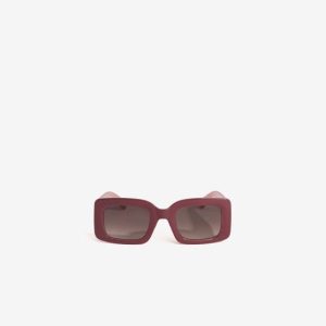 Gafas de sol granate marco cuadrado voluminoso