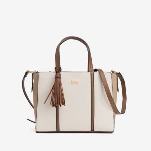 Bolso Vilanova beige doble asa bandolera