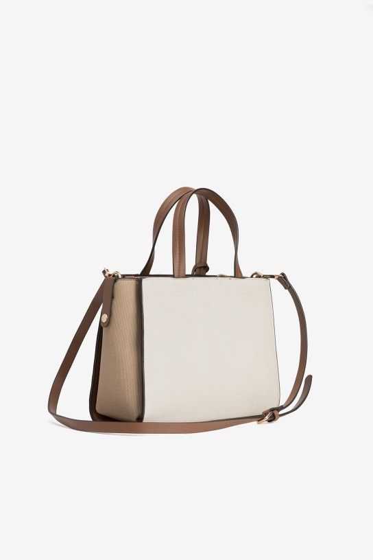 Bolso Vilanova beige doble asa bandolera - Imagen 3