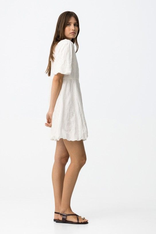 Vestido manga corta blanco Tiffosi - Imagen 3