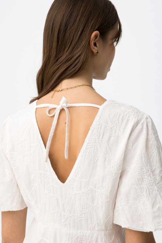 Vestido manga corta blanco Tiffosi - Imagen 5