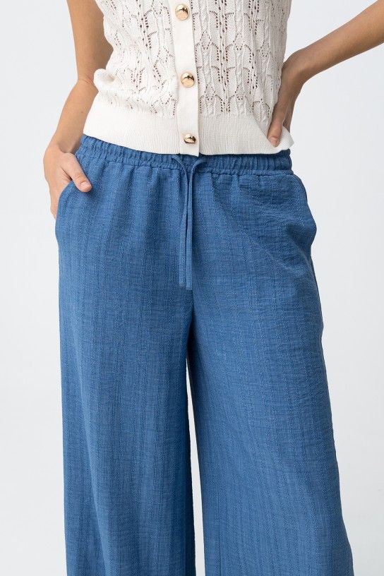 Pantalón ancho azul índigo Tiffosi - Imagen 5