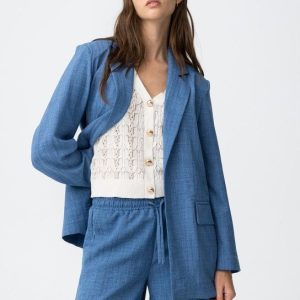 Blazer oversize azul índigo Tiffosi