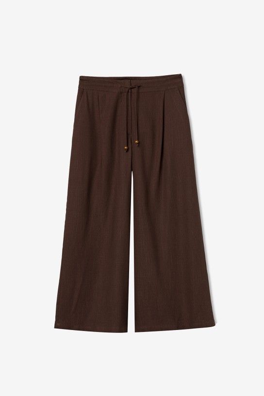 Pantalón ancho marrón oscuro Tiffosi - Imagen 2