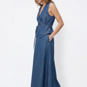 Chaleco ajustado azul denim Tiffosi