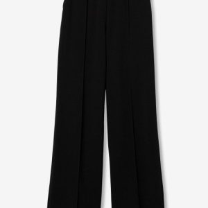 Pantalón ancho con cintura elástica negro Tiffosi