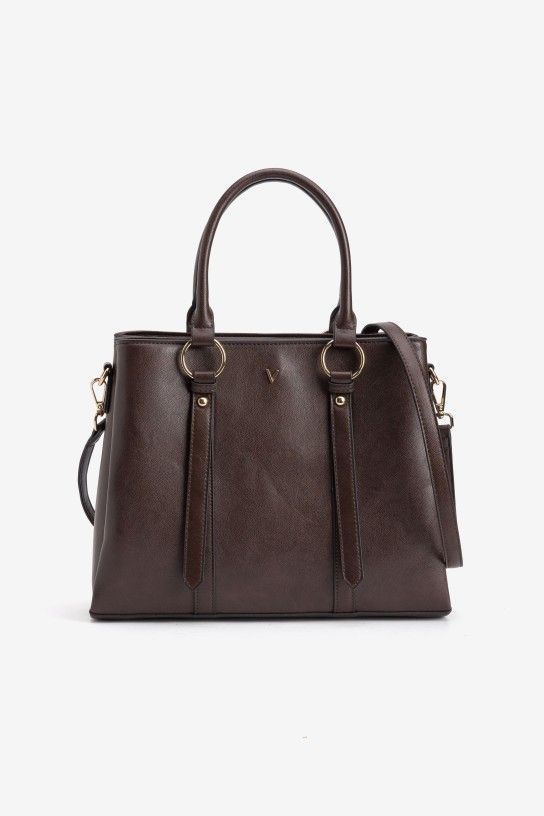 Bolso city marrón con asa ajustable Vilanova