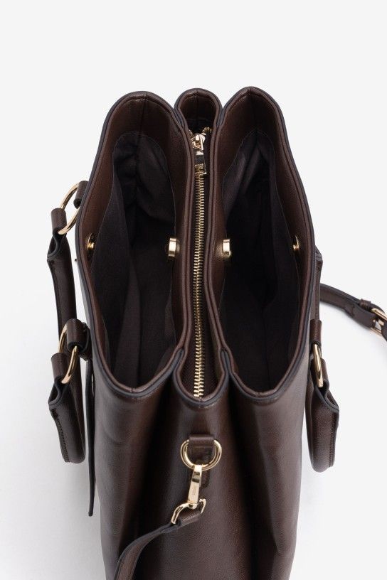 Bolso city marrón con asa ajustable Vilanova - Imagen 5