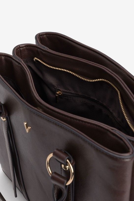 Bolso city marrón con asa ajustable Vilanova - Imagen 6