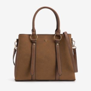 Bolso tote con asa larga camel Vilanova