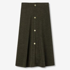 Falda midi con vuelo verde Tiffosi