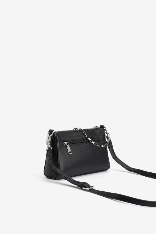 Bolso bandolera con cadena negro Vilanova - Imagen 3