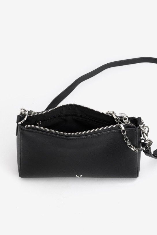 Bolso bandolera con cadena negro Vilanova - Imagen 4