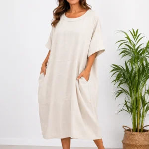 Vestido Lino Oversize Jot