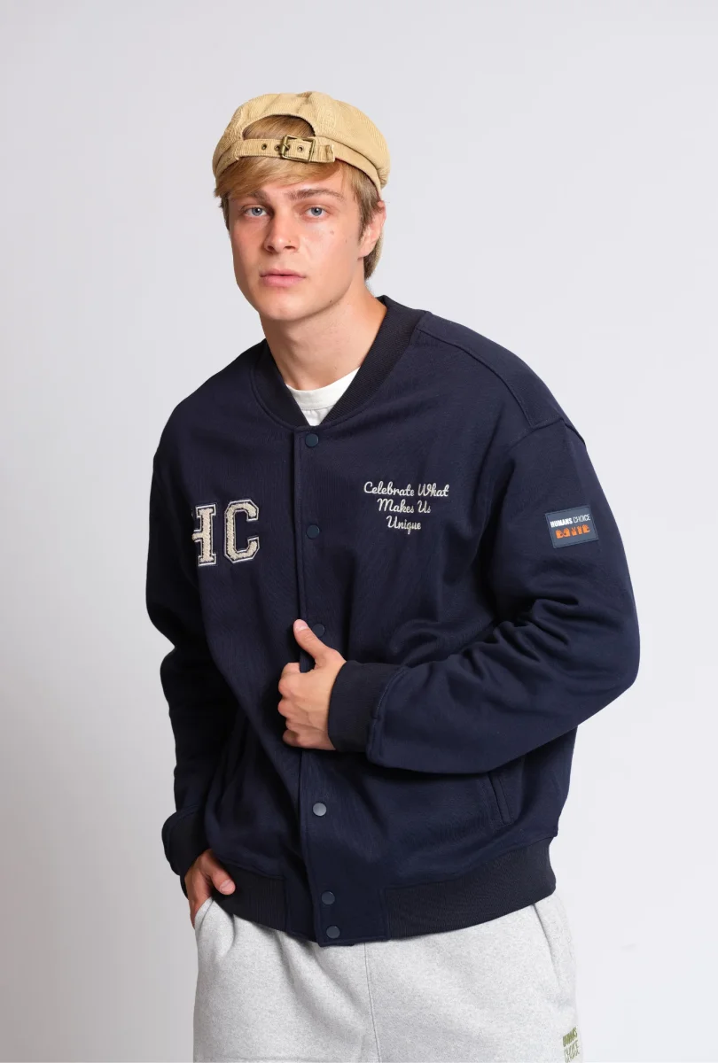 Midnight Blue Varsity Jacket - Imagen 2