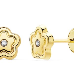 «AZALEA» Pendientes de Oro Amarillo 18K