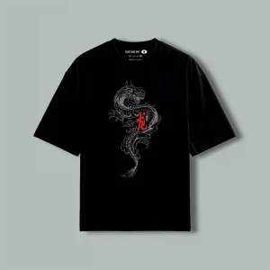 Playera Classic Oversize Dragon Gris FK