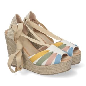 Sandalias plataforma multicolor rayas