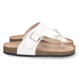 Sandalias anatómicas blancas corcho